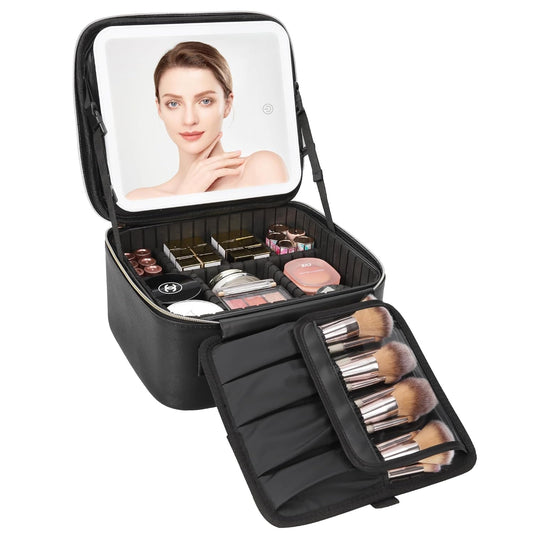 VIP Travel Makeup Bag With LED Mirror