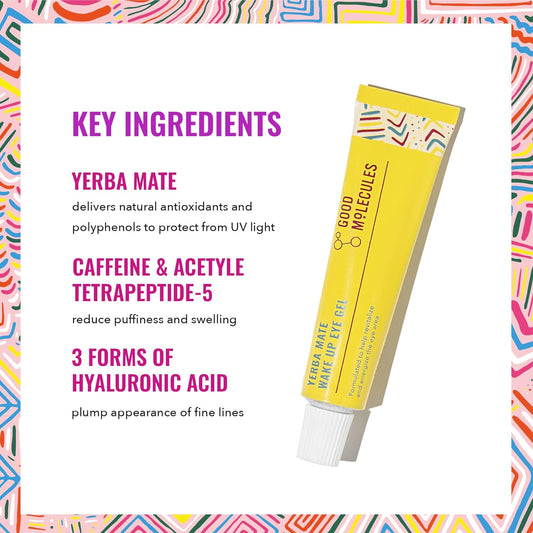 VIP Yerba Mate Wake Up Eye Gel - Yerba Mate, Hyaluronic Acid and Caffeine to Hydrate